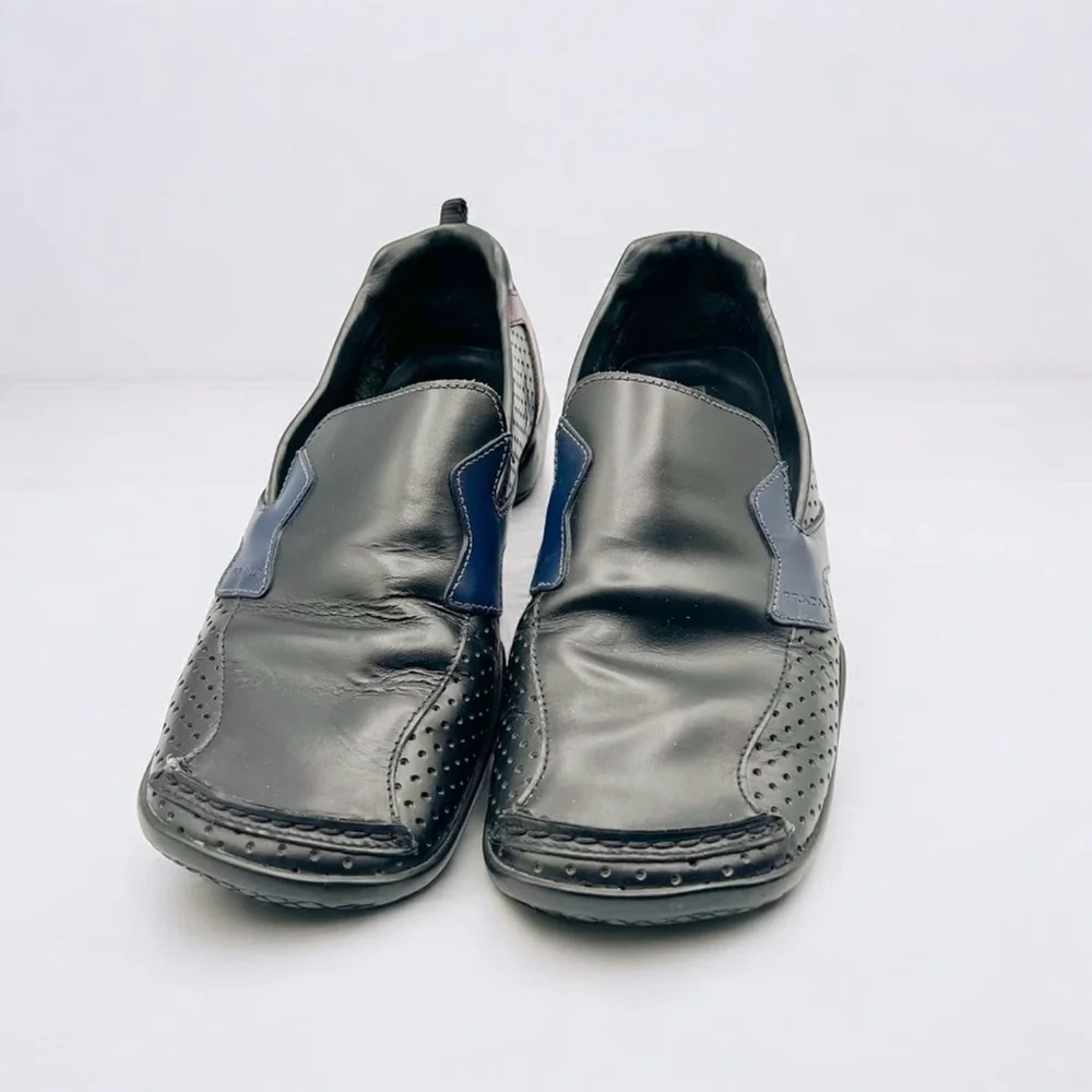 Prada Black Leather Slip-On Loafers - Picture 3 of 9